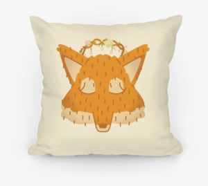 Flower Crown Fox Face Pillow - Pillow #3005286