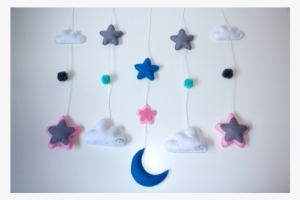 Móvil Cuna Nubes, Estrellitas Y Luna - Infant Bed #3005415
