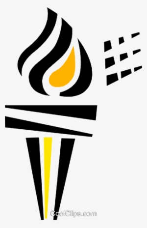 Olympic Torch Royalty Free Vector Clip Art Illustration - Olympic Torch Art Png #3005742