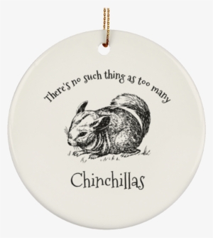 Chinchilla Lover's Christmas Tree Ornament Ceramic - Complete Guide To Chinchilla Care: #3005911
