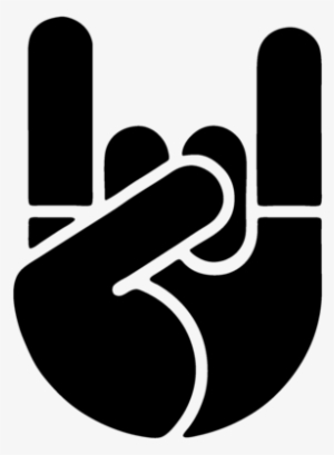 Rock Hand - Rock Hand Sign Black #3006179