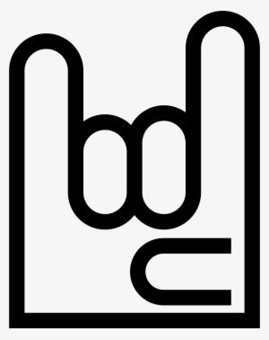 Rock On Hand Gesture Outline Comments - Gesture #3006664