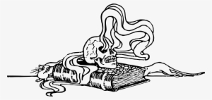 Big Image - Skull And Book Clipart #3006692