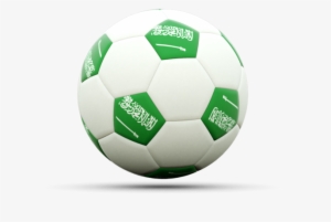 Illustration Of Flag Of Saudi Arabia - Brazil Flag On Football #3008066