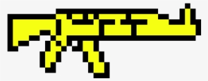 Golden Ak-47 - Hama Beads Armas #3008307