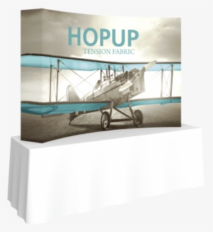 5ft Curved Tabletop Tension Fabric Display - Hop Up #3009514