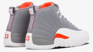 Jordan 12 Jumpman Orangs And Gray - Air Jordan 12 Gray Orange #3010661