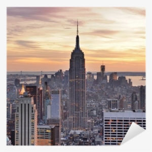 Empire State Building Silhouette Png Download - New York Landscape Background #3011734