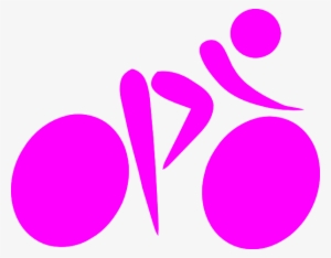 Pink Cycling Silhouette Clip Art - Indoor Cycle Logo Png #3012060