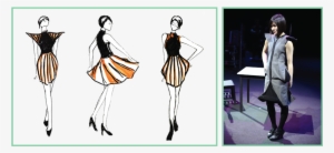 B) A Playful Supple Profile With A Wider Hemline Evoking - Fashion Illustration #3012260