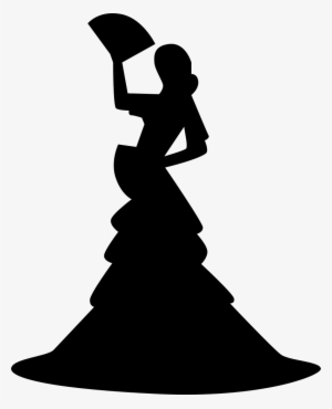 Flamenco Female Dancer Silhouette Comments - Homme A Genoux Dessin #3012288