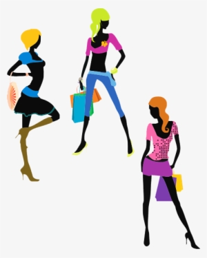 Fashion Girl Transparent Png - Girl Shopping Clipart Png #3012421