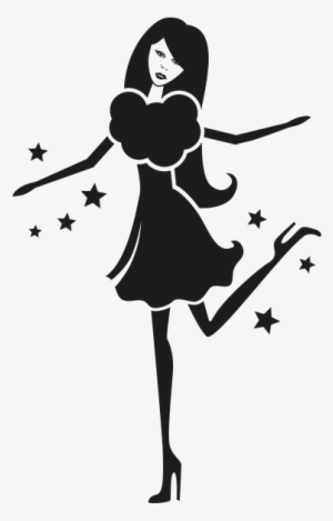 Wandtattoo Garderobe Fashion Silhouette Von Klebeheld - Wall Sticker Woman Silhouette #3012506