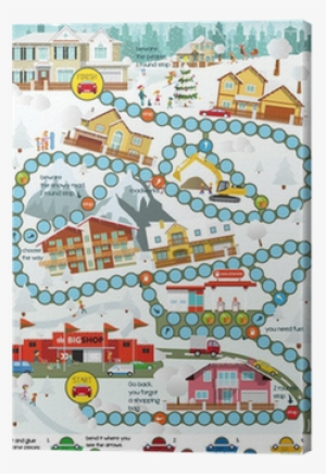Board Game - Winter Snakes And Ladders #3012581