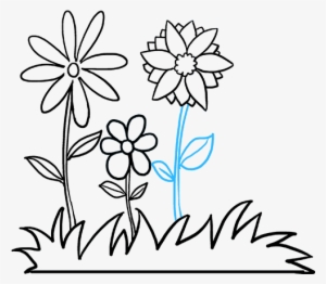 How To Draw Flower Garden - Drawing #3014052