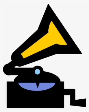 Vector Illustration Of Gramophone Phonograph Record #3014695