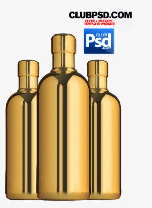 Gold Bottles - Gold Bottle Psd #3015217