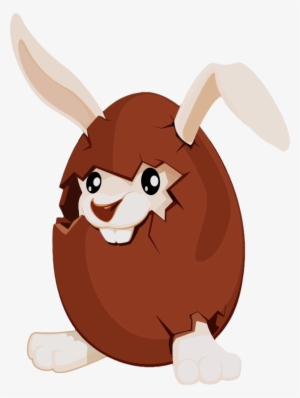 Easter Bunny Chocolate Bunny Easter Egg - Cartoon Chocolate Egg Png #3016739