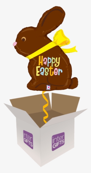 39″ Chocolate Easter Bunny - Balloons With 50th Birthday Purple #3016947