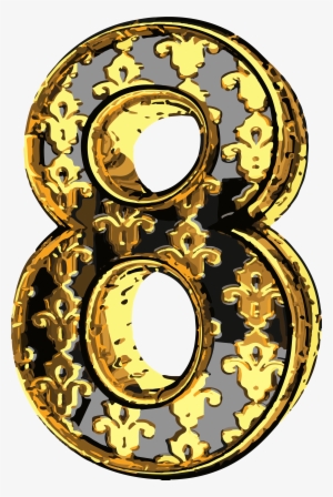 Elegant Vintage Number Eight Png Clip Art Image - 8 Doors Of Jannah #3018789
