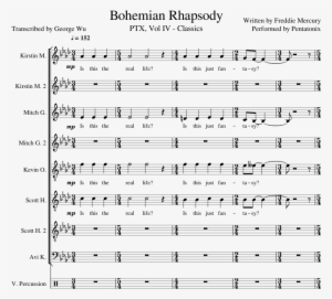 Bohemian Rhapsody Pentatonix Full Arrangement W Lyrics - Dun Dun Dun On Flute #3018862