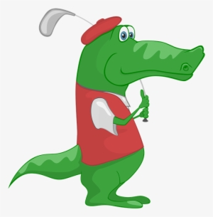 Clipart High School - Golf Crocodile #3019391