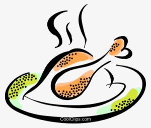 Roasted Chicken Royalty Free Vector Clip Art Illustration - Frango Assado Clipart #3020042