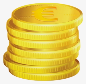Gold Euro Coins Png Clipart - Portable Network Graphics #3020139