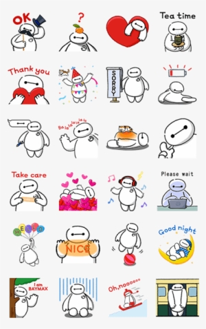 Big Hero - Cute Baymax Fb Stickers - Free Transparent PNG Download - PNGkey