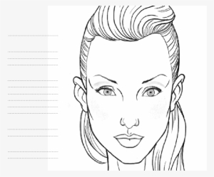 Blank Face Chart Temples - Makeup Design Makeup Face Chart #3022014
