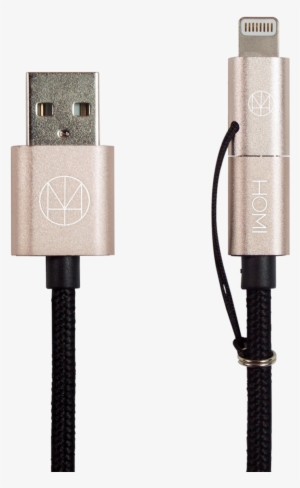 Lightning 2 Way Micro Usb To Usb Cable Gold - Usb And Lightning Cable #3022857