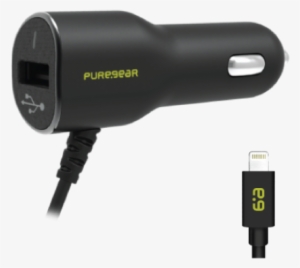 Car Charger - Pure Gear Dual Usb Charger With Usb Port (for Iphone #3023119