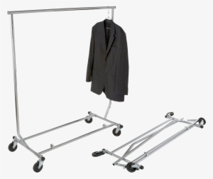 Econoco Collapsable Rolling Clothes Rack- Heavy Duty - Display Rack Clothes #3023210