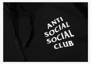 Anti Social Social Club Plain Hooded Sweater - Anti Social Social Club Unisex Long Sleeve #3024353