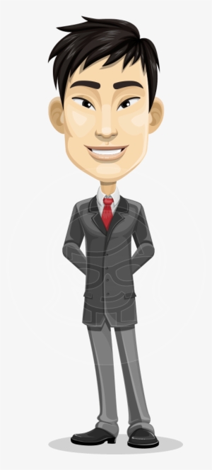 The Classic Asian Businessman - Asian Man Cartoon Character #3026155
