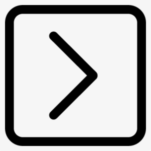 Right Arrow Square Outlined Button Vector - Cross In Square Png #3026512