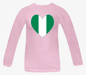 Heart Shaped Flag Of Nigeria With A Green Border - Flag Of Nigeria #3027168