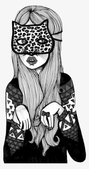 Girl, Cat, And Valfre Image - Lee Hiller Designs Rab Rockabilly - White Grey #3027467