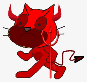 Devil Cat Without Wings - Flaky Eyelash Happy Tree Friends #3027468