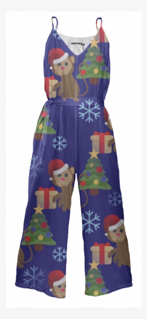 Christmas Monkey Emoji Jumpsuit $178 - Pattern #3028210