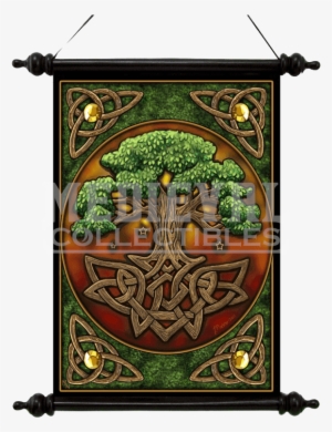 Celtic Tree Of Life Art Scroll - Design Toscano Tree Of Life Canvas Wall Scroll Tapestry #3028257