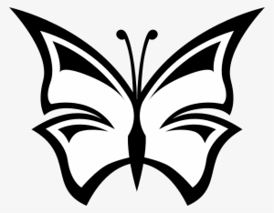 Butterfly Black White Line Hunky Dory Svg Colouringbook - Abstract Simple Black And White Art #3028923