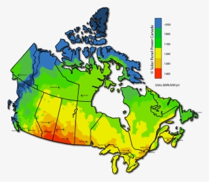 Solar Power Map Canada - Canada Map #3029154