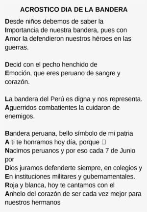 Acrostico Con La Frase Bandera - Metodologia De Taller Mecanico #3029725