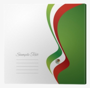 Cuadro En Lienzo Bandera De La Derecha Mexicana De - Graphic Design #3029896