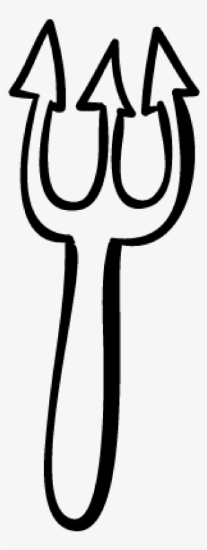 Halloween Trident Outline Vector - Vector Graphics #3030362