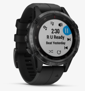 Garmin Fenix 5 Plus Sapphire, Black With Black Band - Garmin Fenix 5 Plus #3030421
