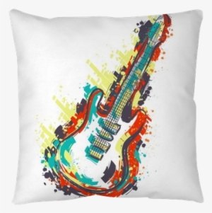 Retro Banner, Card, T-shirt, Bag, Print, Poster - Camiseta Dibujo De Guitarra #3031802
