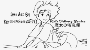 Kiki's Delivery Service Colouring Page - Line Art #3032162