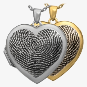 Heart Double-photo Locket With Rim Fingerprint - Locket #3036103
